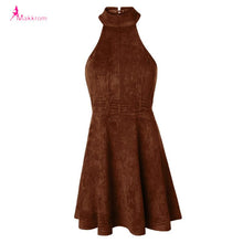 Load image into Gallery viewer, Backless Hollow Out Empire Halter Mini Dress