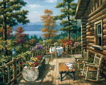 Load image into Gallery viewer, Wooden House Landscape- Painting By Numbers