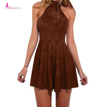 Load image into Gallery viewer, Backless Hollow Out Empire Halter Mini Dress