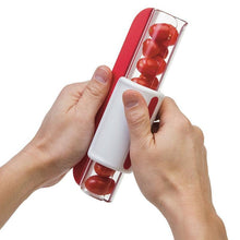 Load image into Gallery viewer, ZipTomato™ - Easy Grape and Tomato Slicer -  Zip, Lock and Slice
