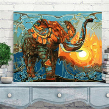 Load image into Gallery viewer, Elephant Sunrise - Painting By Numbers
