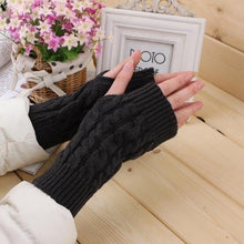 Load image into Gallery viewer, Fingerless Knitted Arm Warmer Gloves
