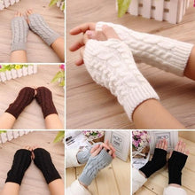Load image into Gallery viewer, Fingerless Knitted Arm Warmer Gloves
