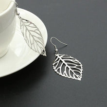 Load image into Gallery viewer, Silver 2 in 1 Leaves Necklace and Earrings Set
