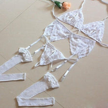 Load image into Gallery viewer, 2pcs Set G-string Women Fashion Sexy Lingerie Chiffon Underwear Sleepwear
