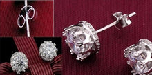 Load image into Gallery viewer, Silver Plated Crystal Stud Earrings
