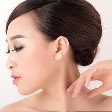 Load image into Gallery viewer, Silver Plated Crystal Stud Earrings
