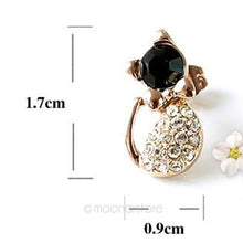 Load image into Gallery viewer, Rhinestone Ear Stud Cat Earrings
