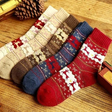 Load image into Gallery viewer, Christmas Design Wool Stocking
