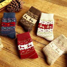 Load image into Gallery viewer, Christmas Deer Moose Design Casual Warm Winter Knit Wool Socks
