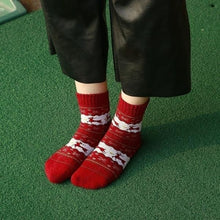 Load image into Gallery viewer, Christmas Design Wool Stocking
