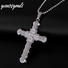 Load image into Gallery viewer, Copper Alloy Crystal Cross Pendant for Men
