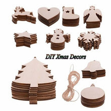 Load image into Gallery viewer, Small Wooden Christmas Tree Ornaments
