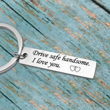 Load image into Gallery viewer, Drive Safe Couples Keychain
