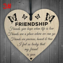 Load image into Gallery viewer, Wooden Best Friend Heart Plaque

