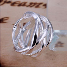 Load image into Gallery viewer, Silver Fish Net Ring
