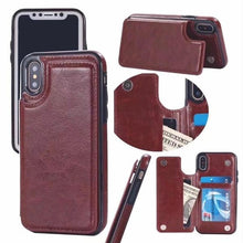 Load image into Gallery viewer, Magnetic Leather Phone Wallet Case
