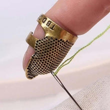 Load image into Gallery viewer, Retro Sewing Thimble, Metal Finger Protector
