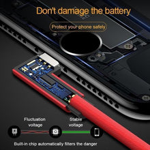 Load image into Gallery viewer, 90 Degree Nylon Fast Charging USB Cable for IPhone &amp; Ipad
