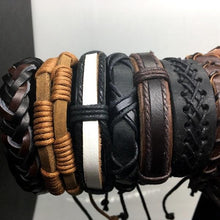 Load image into Gallery viewer, 10 pack Vintage Genuine Leather Bracelets
