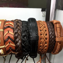 Load image into Gallery viewer, 10 pack Vintage Genuine Leather Bracelets
