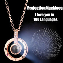 Load image into Gallery viewer, Projection 100 Languages I Love You Charm Pendant Necklace for Women Choker Lover Gift
