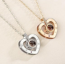 Load image into Gallery viewer, Projection 100 Languages I Love You Charm Pendant Necklace for Women Choker Lover Gift
