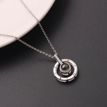 Load image into Gallery viewer, Projection 100 Languages I Love You Charm Pendant Necklace for Women Choker Lover Gift
