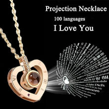 Load image into Gallery viewer, Projection 100 Languages I Love You Charm Pendant Necklace

