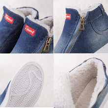 Load image into Gallery viewer, Womens Denim Snow Boots with Fur Lining
