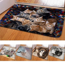Load image into Gallery viewer, 3D Kawaii Cat Print Welcome Floor Mats Bedroom Hallway Carpet Anti-Slip Soft Doormat for Living Room Kitchen Tapetes

