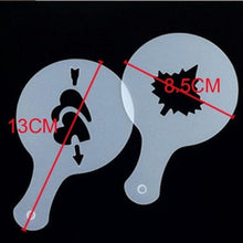 Load image into Gallery viewer, 16 pack Coffee Latte Art Stencils Foam Tool
