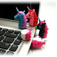 Load image into Gallery viewer, Cute Horse Unicorn USB Flash Drive Pen Drive 64GB USB
