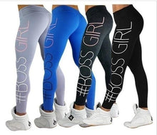 Load image into Gallery viewer, New Women's Pants Boss Girl Tight Package Hip Printing Yoga  Leggings
