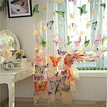 Load image into Gallery viewer, Large Butterfly Print Window Curtain(100 * 200cm/39.37 * 78.74inch)
