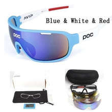 Load image into Gallery viewer, Cycling Glasses Bicycle Sunglasses Eyewear 5 Lens HD Visual Anti-Fog Anti-glare Outdoor Sports
