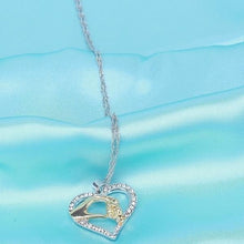 Load image into Gallery viewer, Silver "Mother and Child Hand In Hand" Pendant Necklace
