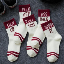 Load image into Gallery viewer, Funny Cool Letter Print Cotton Socks
