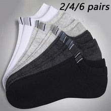 Load image into Gallery viewer, 2/4/6 Pairs One Size Unisex Cotton Low Cut Socks Breathable Ankle Socks fit for EU37-EU42
