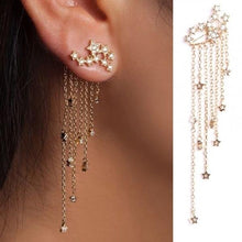 Load image into Gallery viewer, Cubic Zircon Tassel Drop Earrings Lady Trendy Star Dangle Earrings Women Jewelry Gift
