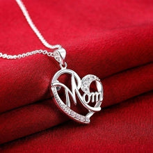 Load image into Gallery viewer, Rose Gold Mom's Love Shaped Diamond Necklace

