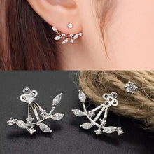 Load image into Gallery viewer, 6 Style 2 Colors Gold/Silver Women Fashion Double Side Flower Shaped Earings Hypoallergenic Ear Stud Earrings

