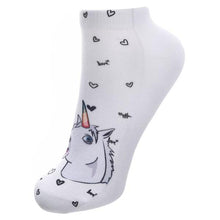 Load image into Gallery viewer, 3 pairs Unicorn 3D Fashion Printing Women Men Unisex Socks Funny Low Ankle Socks
