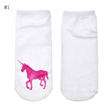 Load image into Gallery viewer, 3 pairs Unicorn 3D Fashion Printing Women Men Unisex Socks Funny Low Ankle Socks
