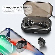 Load image into Gallery viewer, [CVC8.0 Noise Canceling] TWS Bluetooth 5.0 Wireless Waterproof Earbuds with Charging Box Power Bank
