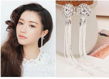 Load image into Gallery viewer, Earrings long exaggerated temperament round Tassel Earrings
