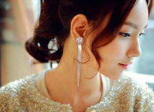 Load image into Gallery viewer, Earrings long exaggerated temperament round Tassel Earrings
