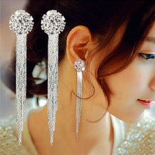 Load image into Gallery viewer, Earrings long exaggerated temperament round Tassel Earrings
