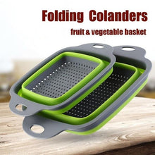Load image into Gallery viewer, Kitchen Collapsible Colander Fruit Vegetable Washing Drain Basket Folding Strainer
