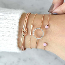 Load image into Gallery viewer, 4Pcs/Set Beautiful Arrow Crystal Opening Bangle Bracelet Set Fashion Bow Round Chain Bracelets Women Jewelry Accessories Gifts
